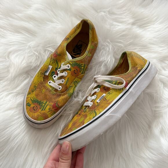 Vans x Van Gogh Sunflower Sneakers, Women's 6 - Picture 1 of 7